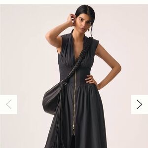 The Tommie Cap-Sleeve Smocked Front-Zip Shirt Dress